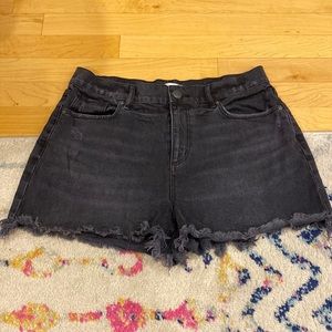 Black Loft Denim Shorts